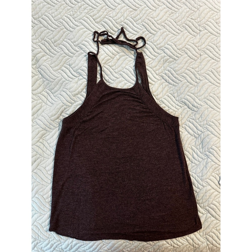 Naked Zebra Womens Halter Neck Tank Top Open Back Small